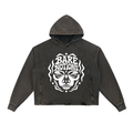 Vintage Washed Frayed-Hem Hoodie